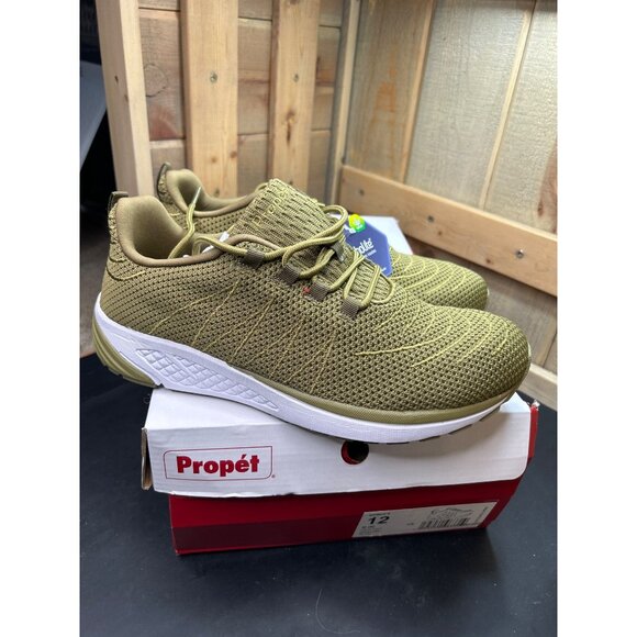 Propet Womens Tour Knit Olive Sneakers Size 12 Ortholite New In Box - Picture 1 of 10